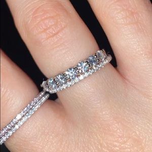 Diamond Moissanite 7 Stone Band S925